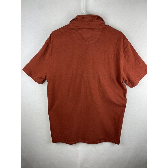 Prana Mens Large Short Sleeve Shirt Button Down Burnt Red - Picture 4 of 4